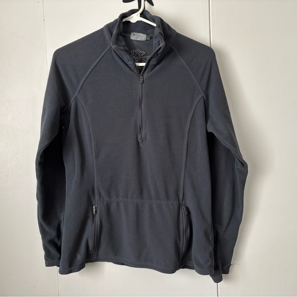 Athleta Gray Quarter-Zip Hoodie